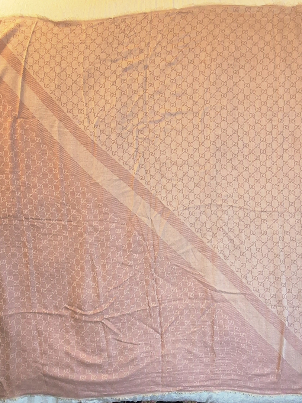 Gucci Pink/Blush Monogram Women Scraf